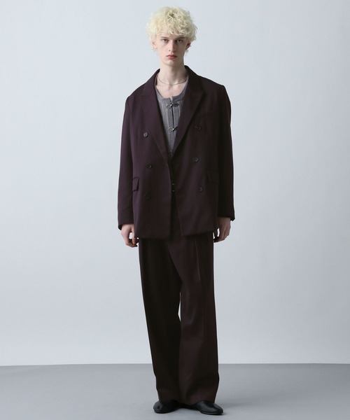 HARE（ハレ）の「【SET UP対応】グランスムース2タックWトラウザー(HARE)（スラックス・メンズ・ブラック/グレー/パープル・SMALL/MEDIUM）」の13枚目の写真