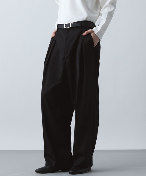 HARE（ハレ）の「【SET UP対応】グランスムース2タックWトラウザー(HARE)（スラックス・メンズ・ブラック/グレー/パープル・SMALL/MEDIUM）」の17枚目の写真