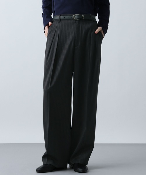 HARE（ハレ）の「【SET UP対応】グランスムース2タックWトラウザー(HARE)（スラックス・メンズ・ブラック/グレー/パープル・SMALL/MEDIUM）」の19枚目の写真