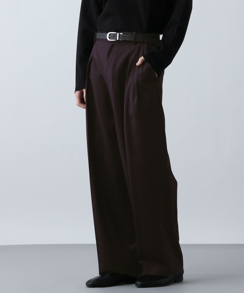 HARE（ハレ）の「【SET UP対応】グランスムース2タックWトラウザー(HARE)（スラックス・メンズ・ブラック/グレー/パープル・SMALL/MEDIUM）」の21枚目の写真