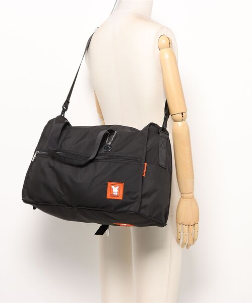Miffy( ミッフィー)の「【miffy/ミッフィー】 70thアイテム ナインチェ チャーム付き折りたたみボストンバッグ(M)(ボストンバッグ・レディース・ブラック・FREE)」の19枚目の写真