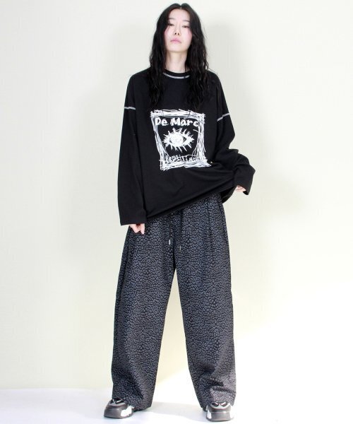 DEMARC（ドゥマーク）の「サイドワンタックレオパードリアルワイドパンツブラック（その他パンツ・レディース・その他・MEDIUM/LARGE）」の3枚目の写真
