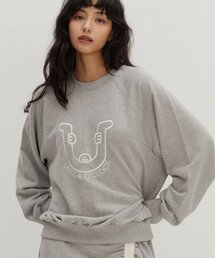 R クルースウェットシャツ メランジグレー