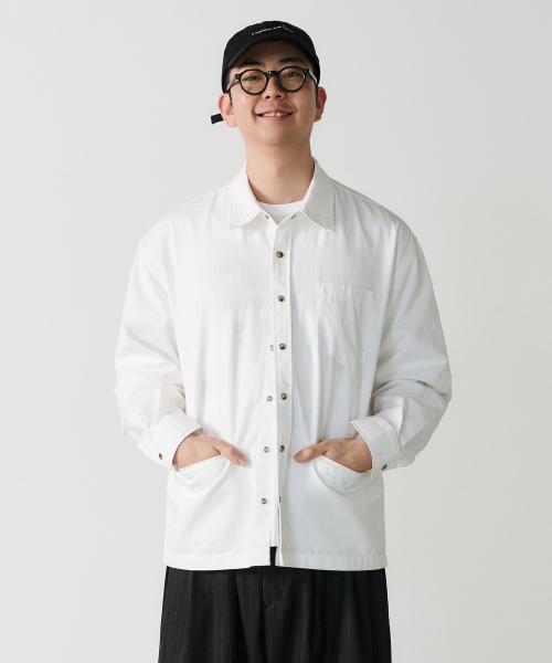 NOUN(ノウン)の「cook shirts (white)(シャツ/ブラウス・メンズ・その他・1/2)」の1枚目の写真