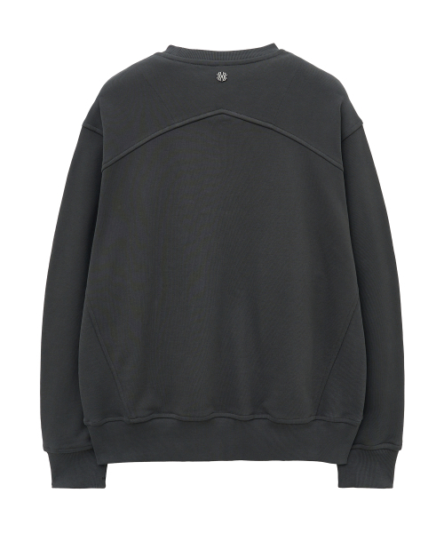 UNGIMMICK(アンジミック)の「LEATHER FLAP POCKET SWEATSHIRT (CHARCOAL)(スウェット・メンズ・その他・MEDIUM/LARGE)」の2枚目の写真