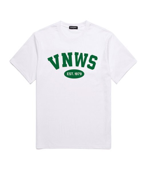 VANNWORKS(バンワークス)の「VNWS アーチロゴ 半袖Tシャツ (VS0011) ホワイト_グリーン(Tシャツ/カットソー・レディース・その他・LARGE/MEDIUM/SMALL/X-LARGE/XX-LARGE)」の1枚目の写真