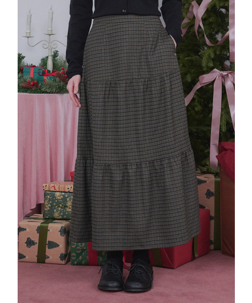 MICANE(ミケーネ)の「ナオミチェックカンカンスカート(スカート・レディース・ブラウン・X-SMALL/SMALL/MEDIUM/X-LARGE/XX-LARGE/LARGE)」の13枚目の写真