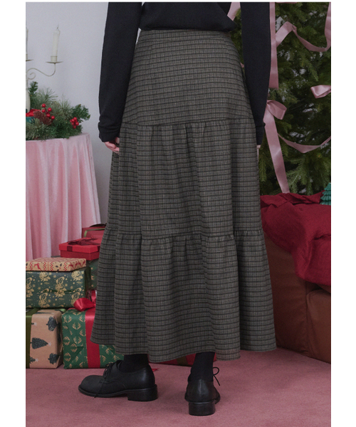 MICANE(ミケーネ)の「ナオミチェックカンカンスカート(スカート・レディース・ブラウン・X-SMALL/SMALL/MEDIUM/X-LARGE/XX-LARGE/LARGE)」の12枚目の写真