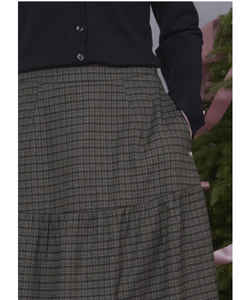 MICANE(ミケーネ)の「ナオミチェックカンカンスカート(スカート・レディース・ブラウン・X-SMALL/SMALL/MEDIUM/X-LARGE/XX-LARGE/LARGE)」の9枚目の写真