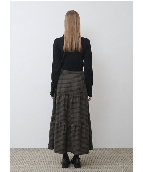 MICANE(ミケーネ)の「ナオミチェックカンカンスカート(スカート・レディース・ブラウン・X-SMALL/SMALL/MEDIUM/X-LARGE/XX-LARGE/LARGE)」の11枚目の写真