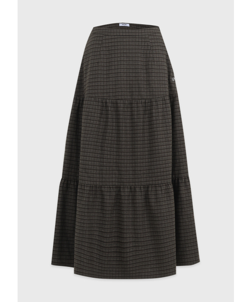 MICANE(ミケーネ)の「ナオミチェックカンカンスカート(スカート・レディース・ブラウン・X-SMALL/SMALL/MEDIUM/X-LARGE/XX-LARGE/LARGE)」の2枚目の写真