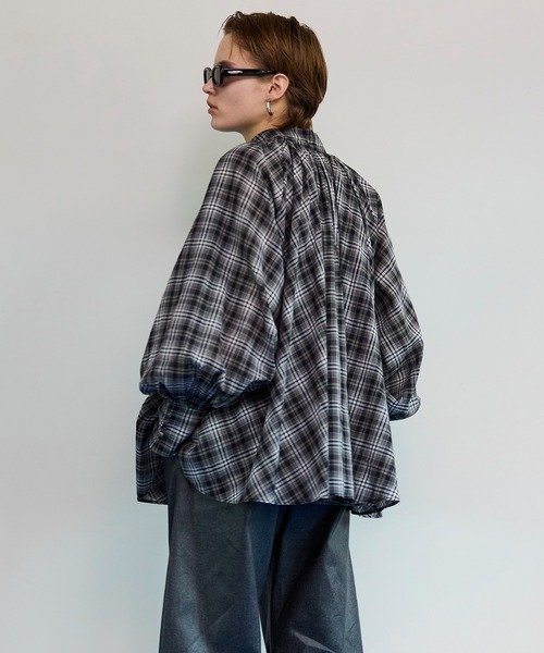 MAISON SPECIAL（メゾンスペシャル）の「【PRE-ORDER】V-neck voluminous blouse/タイ付Vネックボリュームブラウス（シャツ/ブラウス・レディース・ホワイト/ブルー/ブラック・FREE）」の13枚目の写真