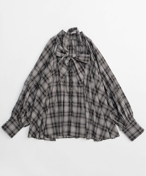 MAISON SPECIAL（メゾンスペシャル）の「【PRE-ORDER】V-neck voluminous blouse/タイ付Vネックボリュームブラウス（シャツ/ブラウス・レディース・ホワイト/ブルー/ブラック・FREE）」の20枚目の写真