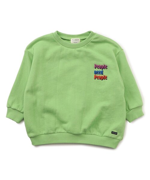 F.O.KIDS（エフオーキッズ）の「カラフルロゴトレーナー_ジュニア対応（スウェット・キッズ・オフホワイト/ライム/ピンク/イエロー/パープル・140/130/120/110/100/90/80）」の3枚目の写真