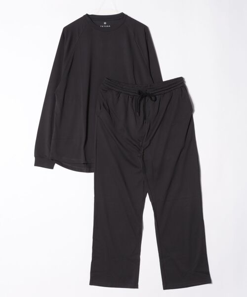 TETERA（テテラ）の「★TETERA/テテラ★TSUKI+ SET UP/ ツキプラスセットアップ（Tシャツ/カットソー・レディース・グレイッシュベージュ/ブラック・X-LARGE/LARGE/MEDIUM）」の2枚目の写真