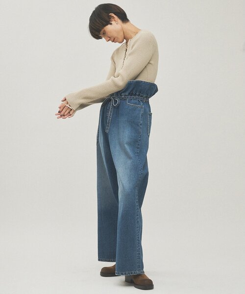 Whim Gazette（ウィムガゼット）の「RAW SILKレースアッププルオーバー（ニット/セーター・レディース・ベージュ/アイボリー・FREE）」の16枚目の写真