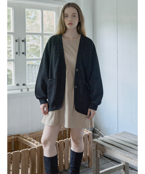 AVANT-G（アバン）の「Dot Corduroy Mini Dress - BEIGE（ワンピース・レディース・ブラック/ベージュ・FREE）」の7枚目の写真