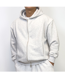 PACIENCIA（パシエンシア）の「ソリッドフレーム クロップフードジップアップ（パーカー）」