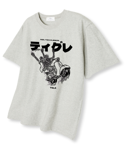 TI.GLAKE(ティーグレイク)の「バイクスケール オーバーサイズ 半袖Tシャツ オートミール(Tシャツ/カットソー・レディース・その他・LARGE/X-LARGE/XX-LARGE)」の1枚目の写真