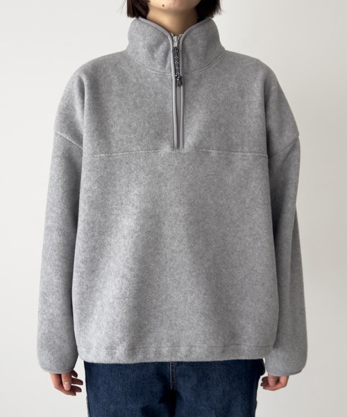 CANAL JEAN（キャナルジーン）の「El mar　フリースジッププルオーバー（スウェット・レディース・グレー/チャコールグレー・ONE SIZE）」の9枚目の写真