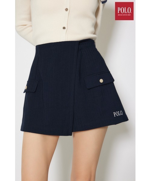 rienda(リエンダ)の「【POLO BCS】ポケットディティールスコートショートパンツ 秋服 冬服(スラックス・レディース・グレー/ネイビー・SMALL/MEDIUM)」の2枚目の写真