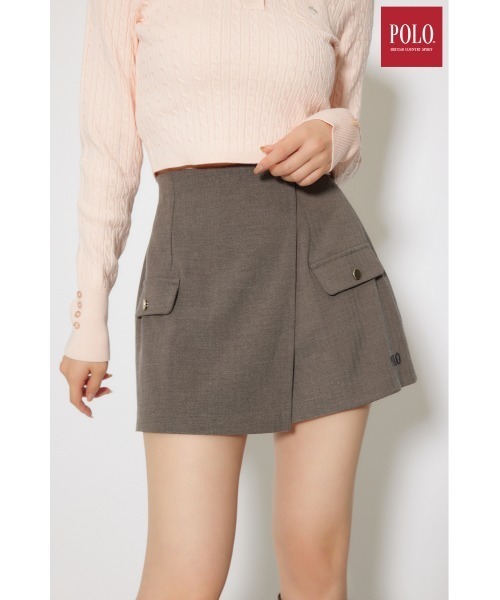 rienda(リエンダ)の「【POLO BCS】ポケットディティールスコートショートパンツ 秋服 冬服(スラックス・レディース・グレー/ネイビー・SMALL/MEDIUM)」の1枚目の写真