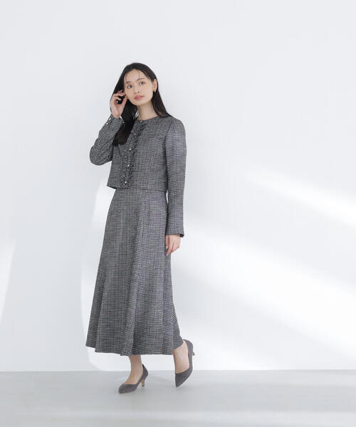 NATURAL BEAUTY BASIC（ナチュラルビューティーベーシック）の「◇スプリングツイード SETUP スカート（スカート・レディース・ベージュ系その他/ブラック系その他・P/S/MEDIUM/SMALL）」の6枚目の写真