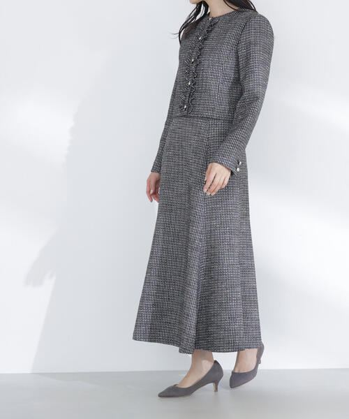 NATURAL BEAUTY BASIC（ナチュラルビューティーベーシック）の「◇スプリングツイード SETUP スカート（スカート・レディース・ベージュ系その他/ブラック系その他・P/S/MEDIUM/SMALL）」の8枚目の写真