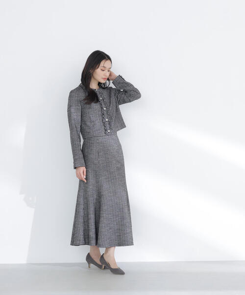 NATURAL BEAUTY BASIC（ナチュラルビューティーベーシック）の「◇スプリングツイード SETUP スカート（スカート・レディース・ベージュ系その他/ブラック系その他・P/S/MEDIUM/SMALL）」の9枚目の写真