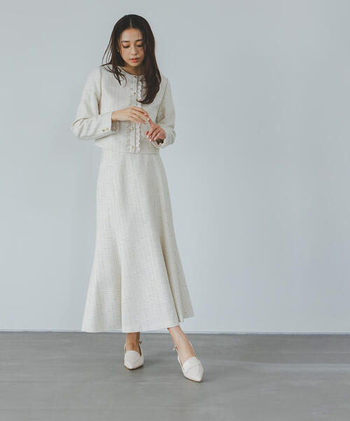 NATURAL BEAUTY BASIC（ナチュラルビューティーベーシック）の「◇スプリングツイード SETUP スカート（スカート・レディース・ベージュ系その他/ブラック系その他・P/S/MEDIUM/SMALL）」の15枚目の写真