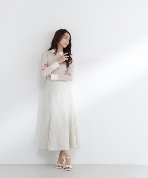 NATURAL BEAUTY BASIC（ナチュラルビューティーベーシック）の「◇スプリングツイード SETUP スカート（スカート・レディース・ベージュ系その他/ブラック系その他・P/S/MEDIUM/SMALL）」の21枚目の写真