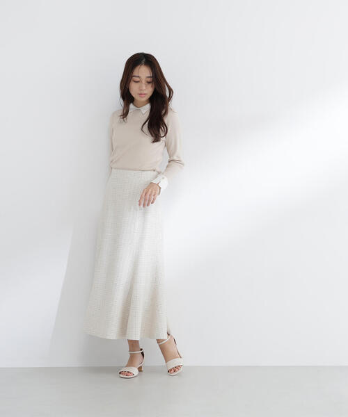 NATURAL BEAUTY BASIC（ナチュラルビューティーベーシック）の「◇スプリングツイード SETUP スカート（スカート・レディース・ベージュ系その他/ブラック系その他・P/S/MEDIUM/SMALL）」の22枚目の写真