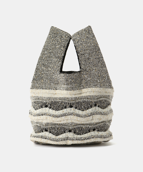 IENA（イエナ）の「ラメMIXボーダーニットバッグ（クラッチバッグ・レディース・ブルー系その他・FREE）」の7枚目の写真