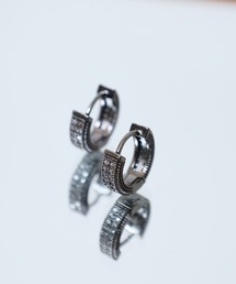 キュービックジルコニア フープピアス