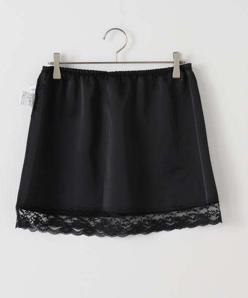 ＋81BRANCA（ハチイチブランカ）の「+81BRANCA/ハチイチブランカ SLOBE別注 サテンレーススカート（スカート・レディース・アイボリー/ブラック・FREE）」の14枚目の写真
