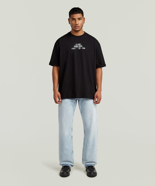 G-STAR(ジースター)の「Multi Technique Graphic Relaxed T-Shirt/ミリタリーディテールグラフィックデザインリラックスオーバーサイズTシャツ(Tシャツ/カットソー・メンズ・ホワイト/ダークブラック・X-LARGE/X-SMALL/MEDIUM/SMALL/LARGE)」の6枚目の写真