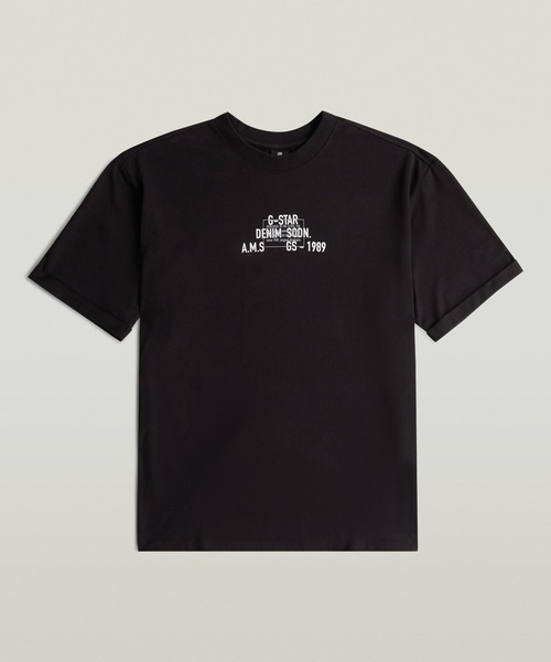 G-STAR(ジースター)の「Multi Technique Graphic Relaxed T-Shirt/ミリタリーディテールグラフィックデザインリラックスオーバーサイズTシャツ(Tシャツ/カットソー・メンズ・ホワイト/ダークブラック・X-LARGE/X-SMALL/MEDIUM/SMALL/LARGE)」の7枚目の写真