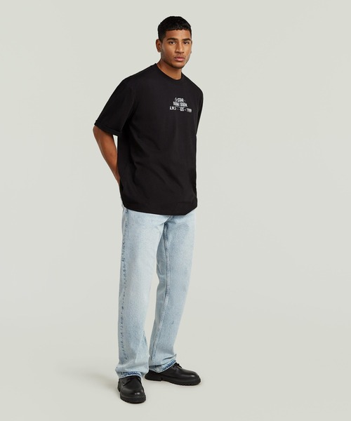 G-STAR(ジースター)の「Multi Technique Graphic Relaxed T-Shirt/ミリタリーディテールグラフィックデザインリラックスオーバーサイズTシャツ(Tシャツ/カットソー・メンズ・ホワイト/ダークブラック・X-LARGE/X-SMALL/MEDIUM/SMALL/LARGE)」の5枚目の写真