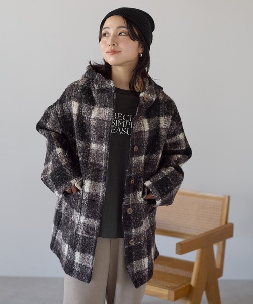 セール】ウールライクフード付きコート（その他アウター）｜HEART