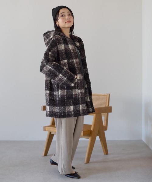 HEART MARKET(ハートマーケット)の「ウールライクフード付きコート(その他アウター・レディース・グリーン系その他/オフホワイト/グレー/ブラック系その他・FREE)」の14枚目の写真