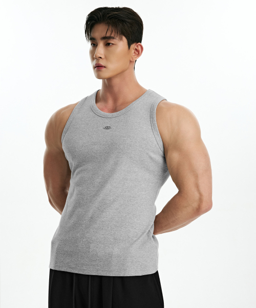 BORN TO WIN（ボーントゥウィン）の「B PENDANT RIBBED SLEEVELESS [MELANGE GREY]（Tシャツ/カットソー・メンズ・その他・1/2/3/4）」の6枚目の写真