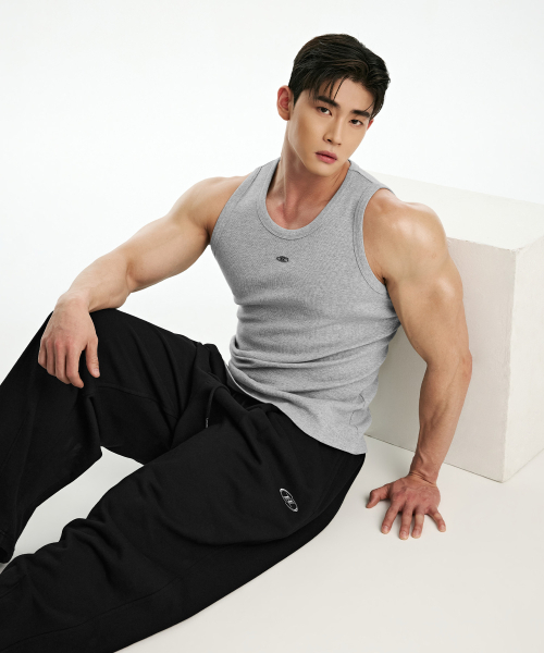 BORN TO WIN（ボーントゥウィン）の「B PENDANT RIBBED SLEEVELESS [MELANGE GREY]（Tシャツ/カットソー・メンズ・その他・1/2/3/4）」の7枚目の写真