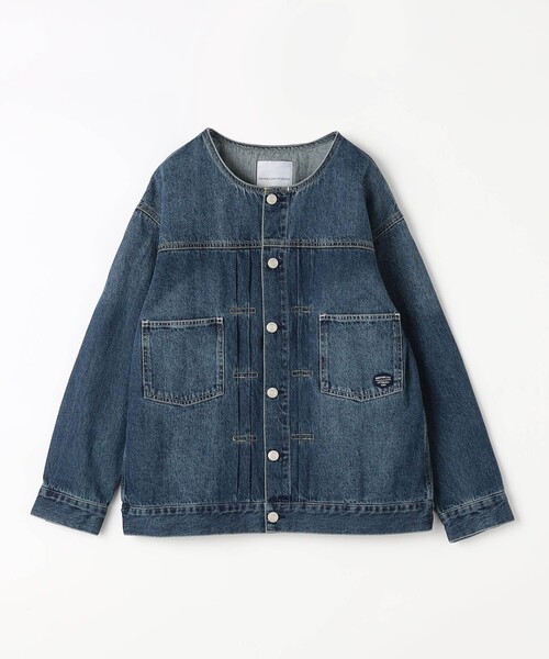 Grand PARK（グランドパーク）の「【BROOKLYN OVERALL】ノーカラーデニムジャケット（デニムジャケット・レディース・ネイビー/その他2/ブルー・FREE）」の8枚目の写真