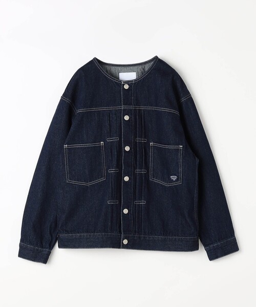 Grand PARK（グランドパーク）の「【BROOKLYN OVERALL】ノーカラーデニムジャケット（デニムジャケット・レディース・ネイビー/その他2/ブルー・FREE）」の9枚目の写真