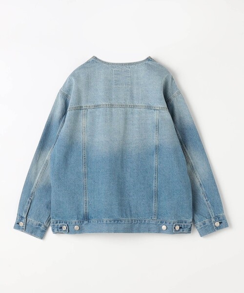 Grand PARK（グランドパーク）の「【BROOKLYN OVERALL】ノーカラーデニムジャケット（デニムジャケット・レディース・ネイビー/その他2/ブルー・FREE）」の10枚目の写真