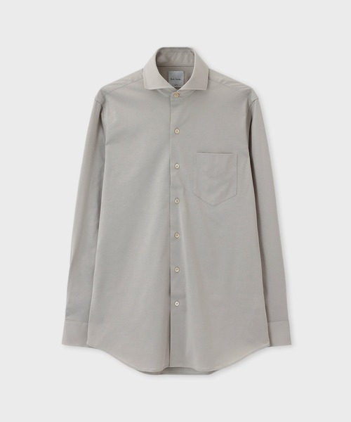 Paul Smith(ポールスミス)の「コットンジャージ ドレスシャツ / 153209 808PR(ビジネスシャツ・メンズ・グレイッシュベージュ/ホワイト・SMALL/MEDIUM/LARGE/X-LARGE)」の1枚目の写真