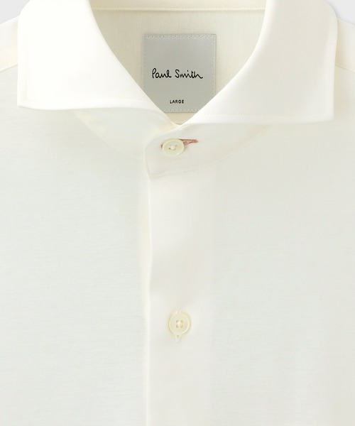Paul Smith(ポールスミス)の「コットンジャージ ドレスシャツ / 153209 808PR(ビジネスシャツ・メンズ・グレイッシュベージュ/ホワイト・SMALL/MEDIUM/LARGE/X-LARGE)」の3枚目の写真