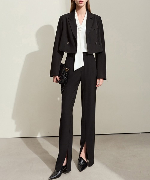 ONEP STAR（ワンピスター）の「プリーツネックブラウス（シャツ/ブラウス・レディース・ブルー/オフホワイト・MEDIUM）」の11枚目の写真