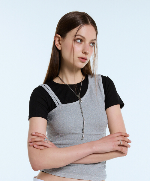 LARTIGENT(ラーティゼン)の「L11 LAYERD T-SHIRT(SILVER)(Tシャツ/カットソー・レディース・その他・FREE)」の4枚目の写真