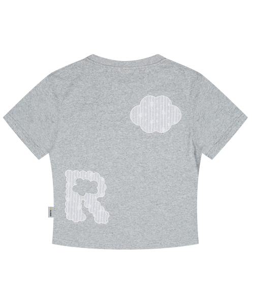 RuNaKi'Hu'(ルナキフ)の「WXT043綿菓子レースアップリケ半袖Tシャツ(MELANGE GRAY)(Tシャツ/カットソー・レディース・その他・1/2)」の7枚目の写真